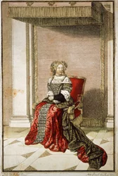 Marie Therese of Austria, 1680 (colour engraving)